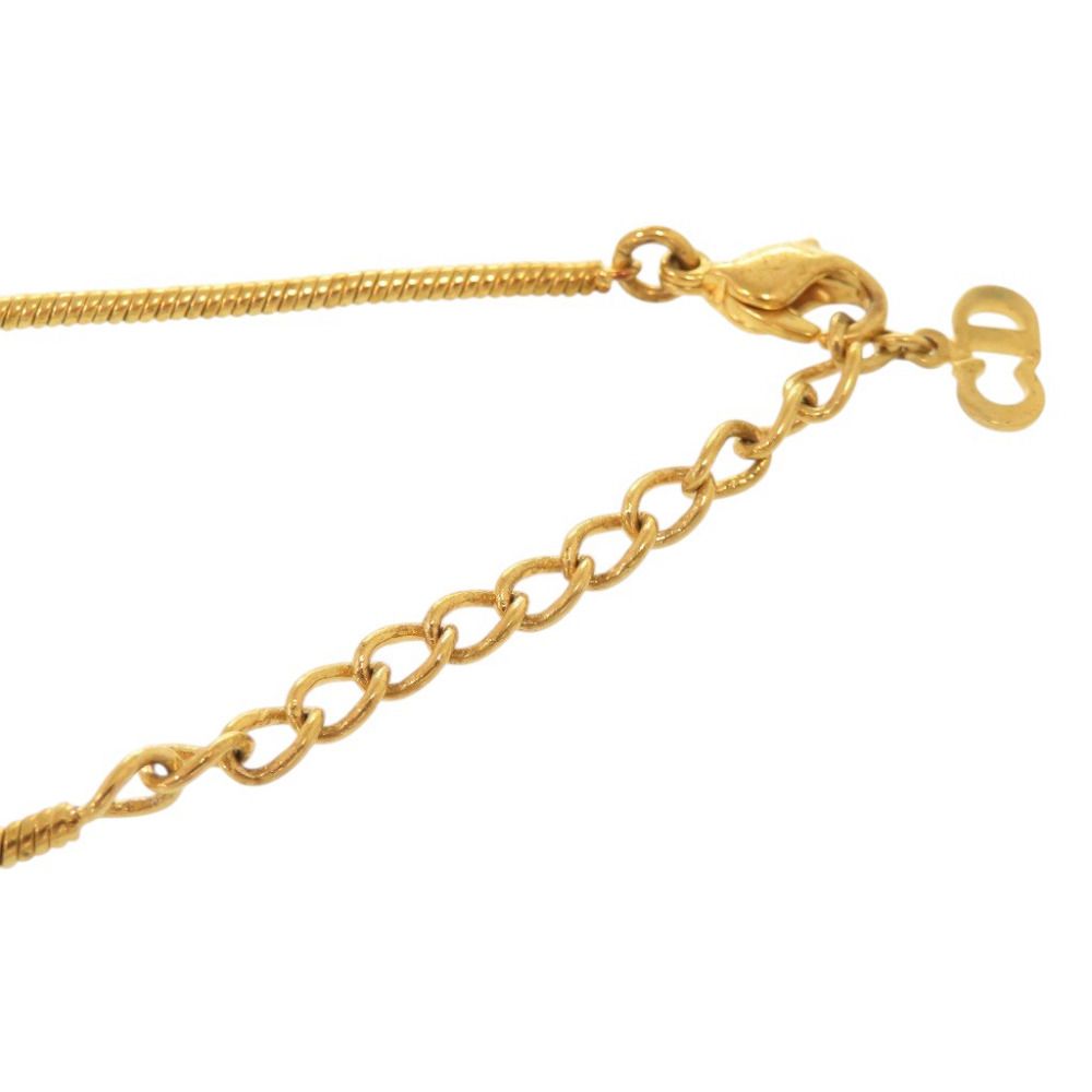 Dior D Logo Metal Gold Necklace — view 5