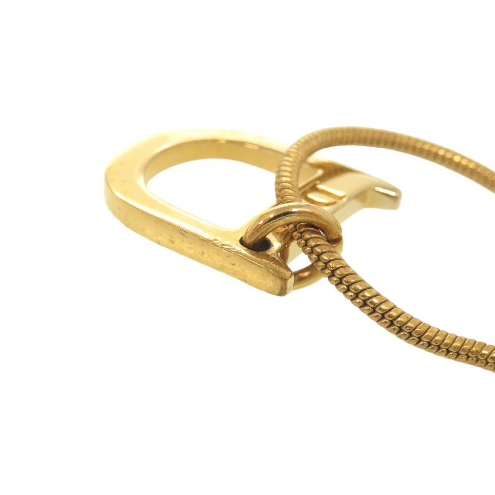 Dior D Logo Metal Gold Necklace — view 8