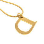 Dior D Logo Metal Gold Necklace — view 7