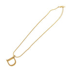 Dior D Logo Metal Gold Necklace — view 3