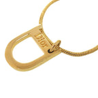 Dior D Logo Metal Gold Necklace — view 6