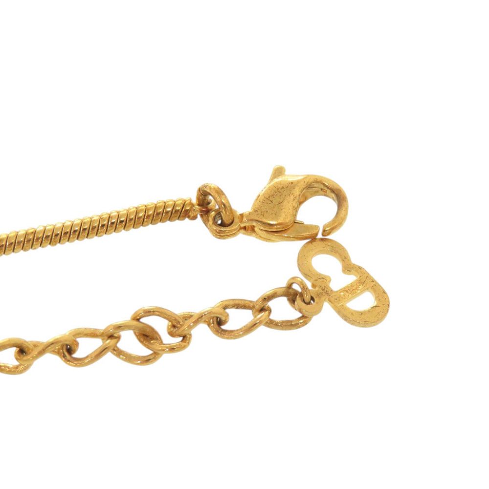 Dior D Logo Metal Gold Necklace — view 9