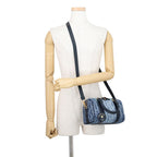 Dior Handbag Groove 20 Oblique Small Denim Leather 2-Way Shoulder Trotter — view 5