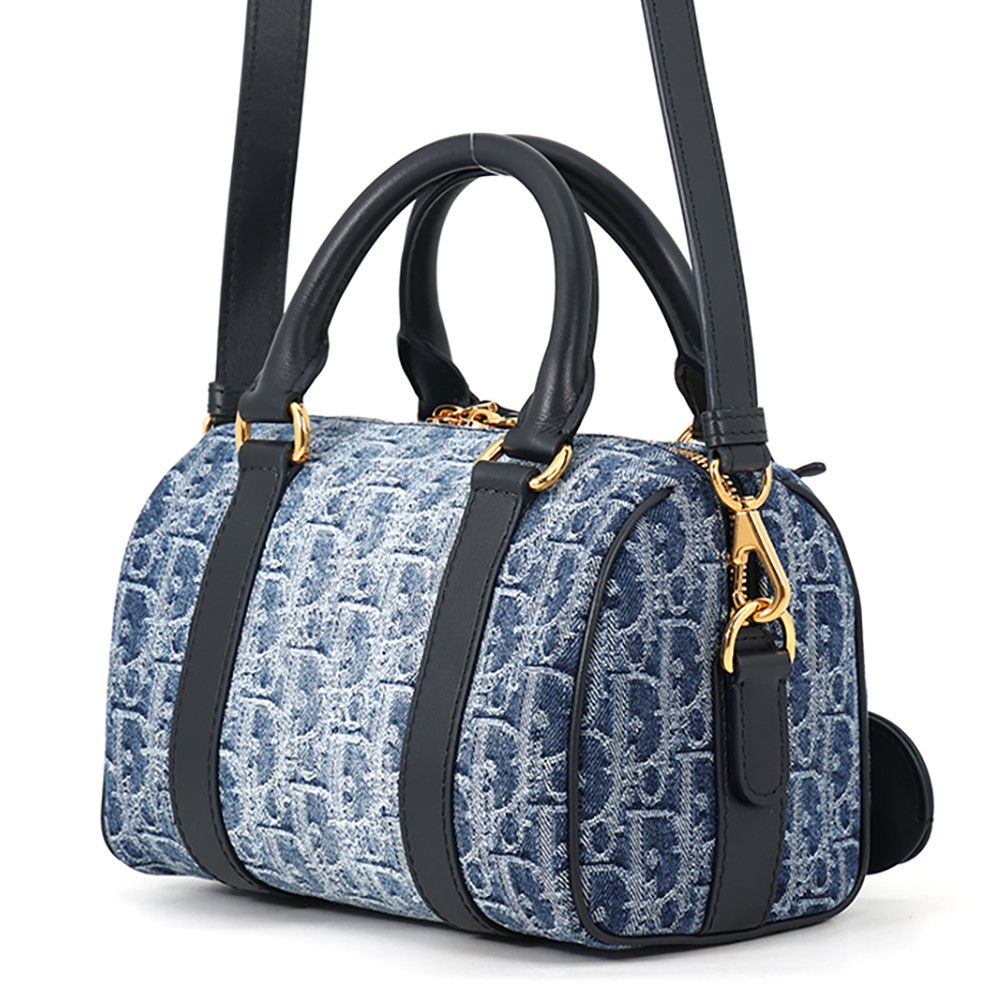Dior Handbag Groove 20 Oblique Small Denim Leather 2-Way Shoulder Trotter — view 2