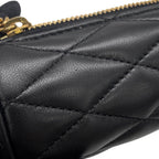 Saint Laurent Paris Chain Shoulder Bag Micro Saddle Tube Lambskin Aaaju Black — view 7