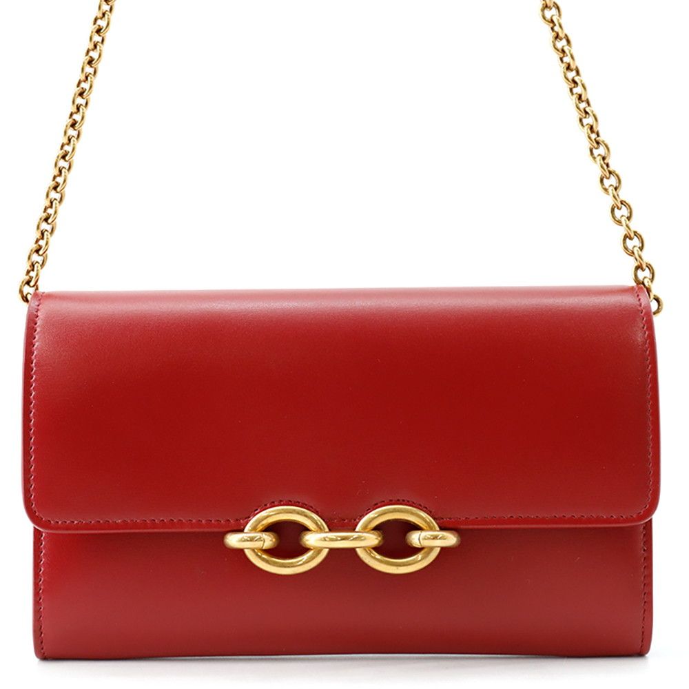 Saint Laurent Paris Chain Shoulder Wallet Maillon Calfskin