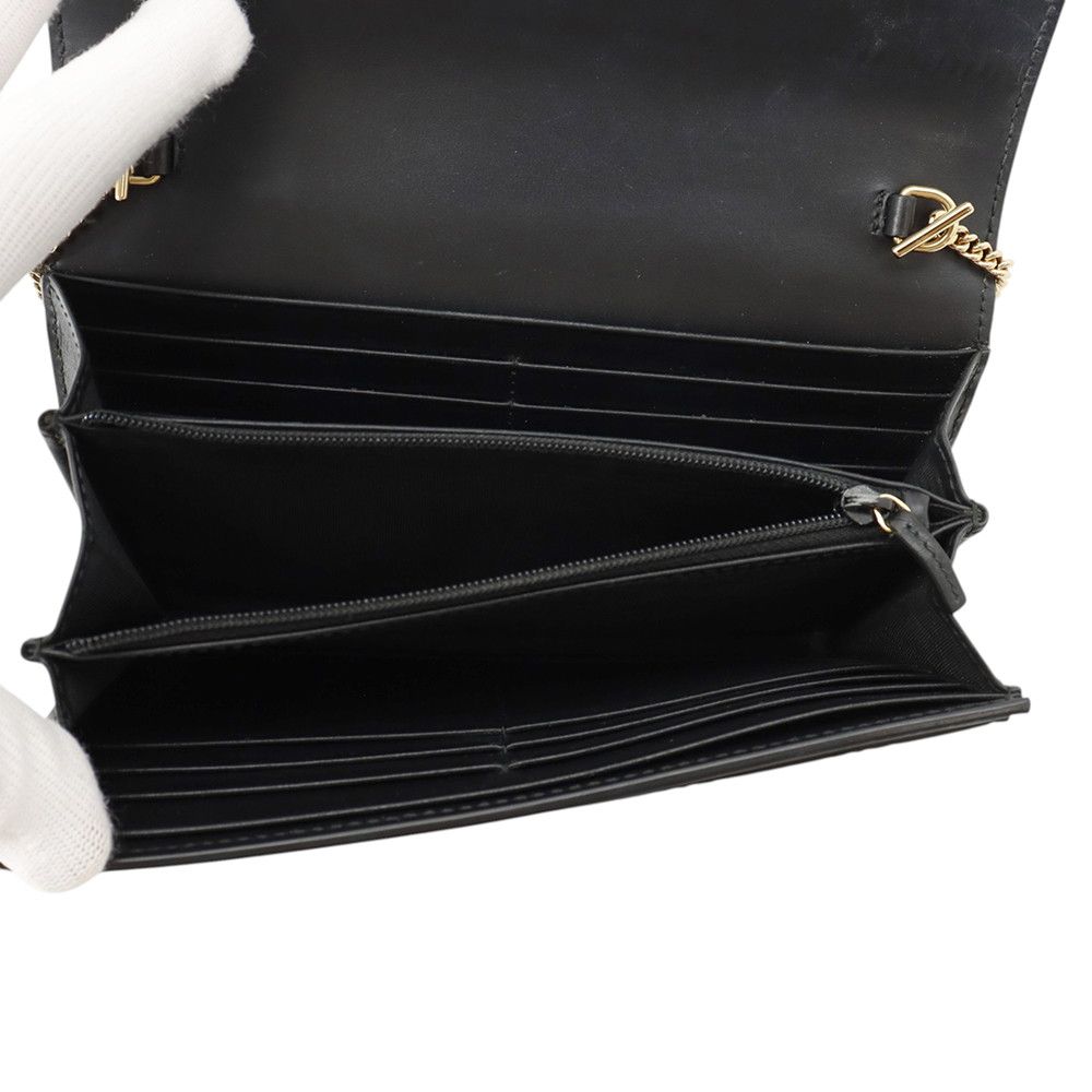Gucci Chain Wallet Guccissima Leather Black Shoulder — view 6
