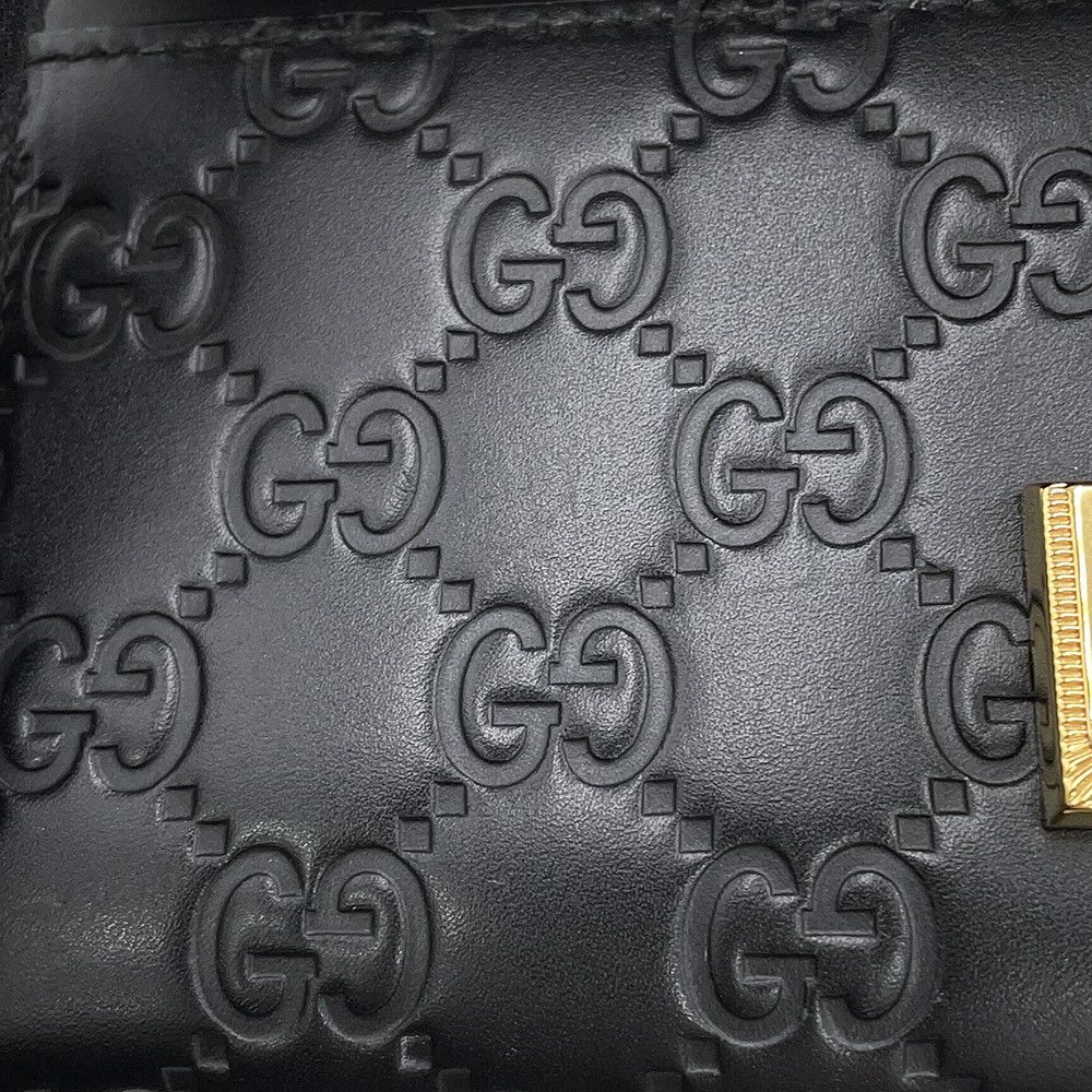 Gucci Chain Wallet Guccissima Leather Black Shoulder — view 7