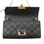 Gucci Chain Wallet Guccissima Leather Black Shoulder — view 5