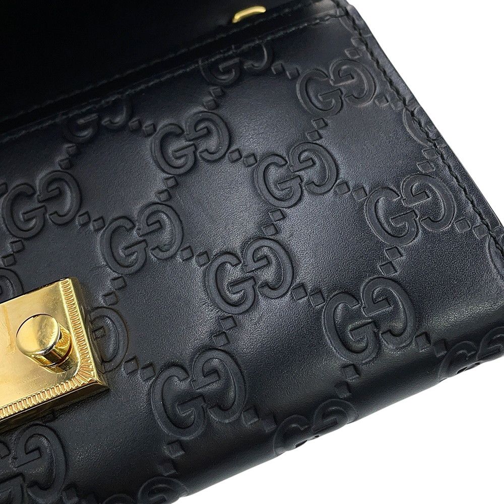 Gucci Chain Wallet Guccissima Leather Black Shoulder — view 8