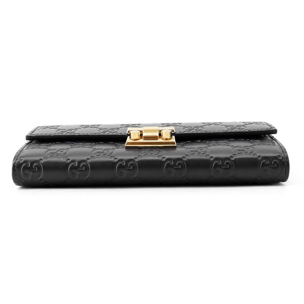 Gucci Chain Wallet Guccissima Leather Black Shoulder — view 3