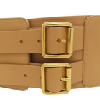 Dior Maxi Double Gold Buckle Belt Leather — view 4