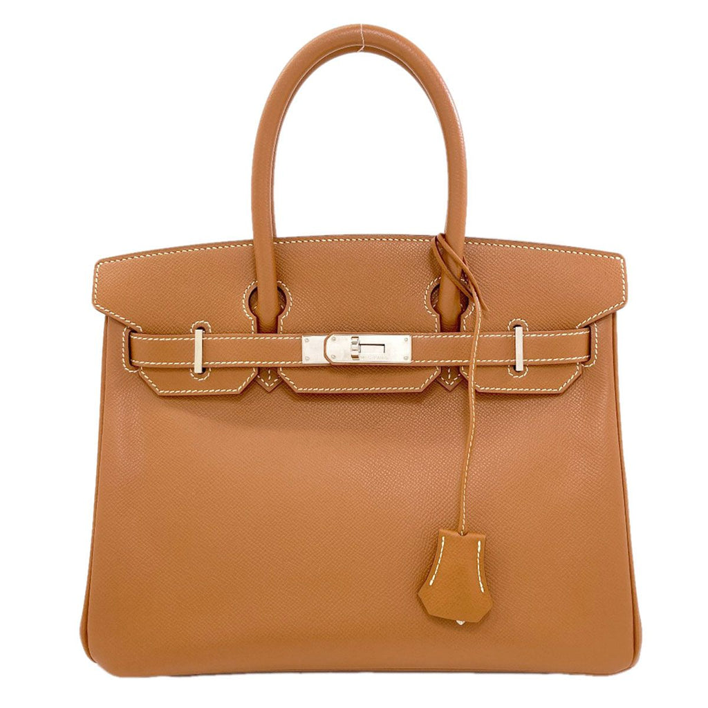 Hermes Birkin 30 Gold Silver Handbag Epsom
