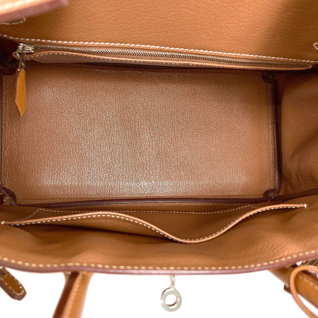 Hermes Birkin 30 Gold Silver Handbag Epsom — view 5