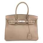 Hermes Birkin 30 Silver Handbag Togo