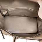 Hermes Birkin 30 Silver Handbag Togo — view 5