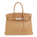 Hermes Birkin 30 Silver Handbag Togo