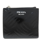 Prada Embossed Bi Foldwallet Leather Wallet