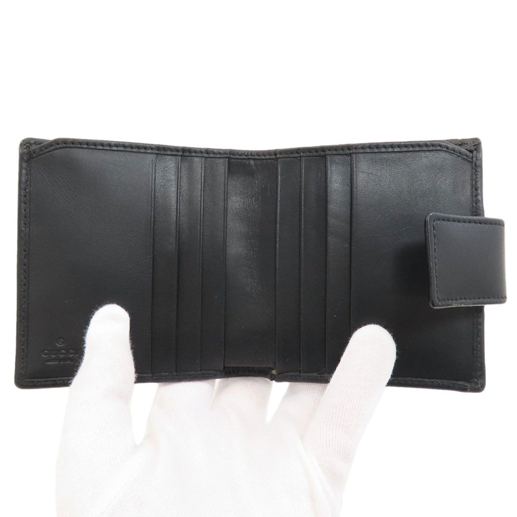 Gucci 035 5 Sherry Line Bi Foldwallet Canvas Leather Wallet — view 4