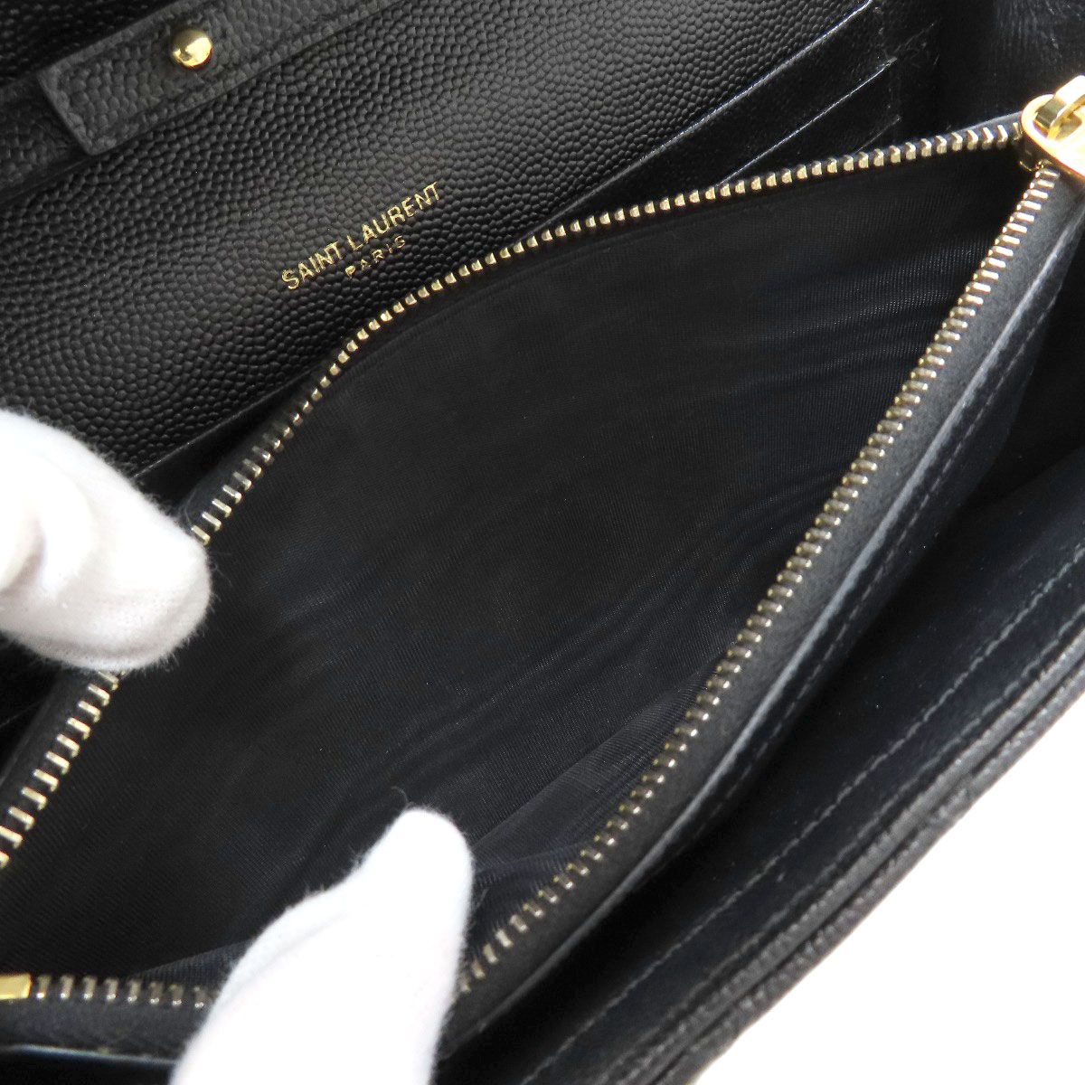 Saint Laurent Eve Chain Wallet Enverop Shoulder Calf — view 7