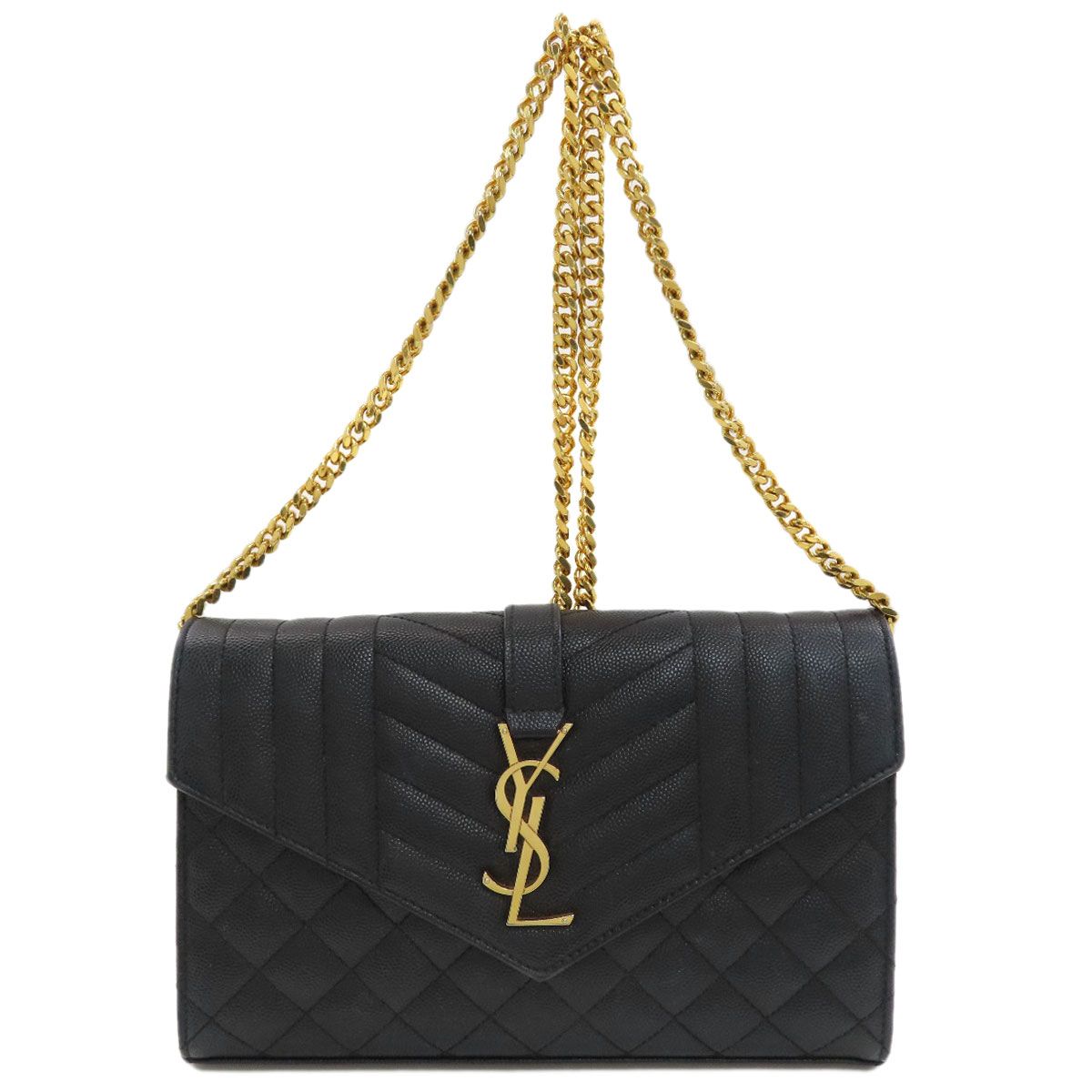Saint Laurent Eve Chain Wallet Enverop Shoulder Calf
