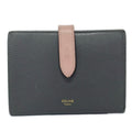 Celine 2 Folding Wallet Grey Light Pink Leather