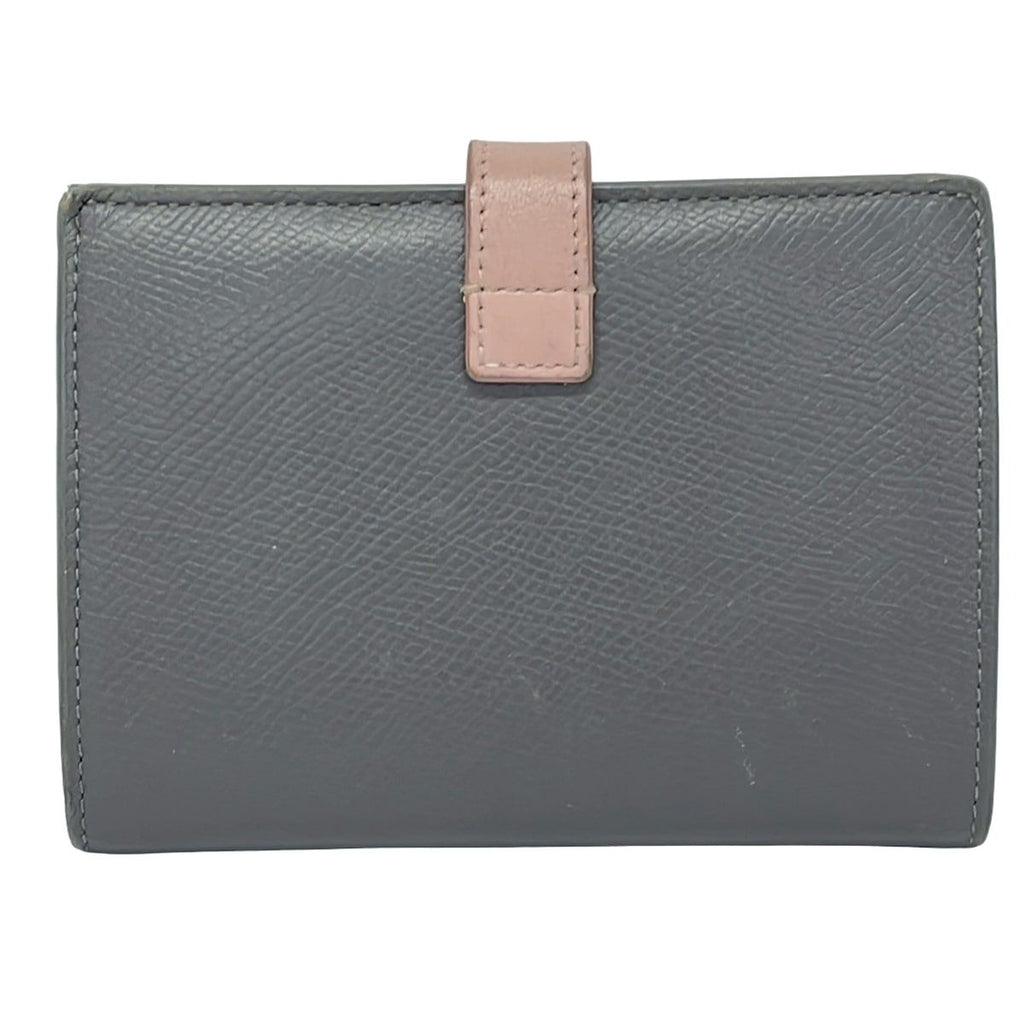 Celine 2 Folding Wallet Grey Light Pink Leather — view 2