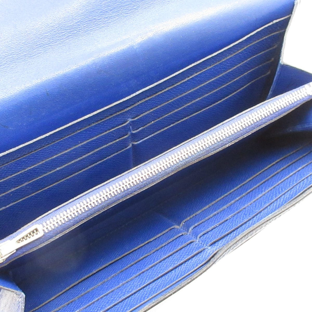 Hermes Wallet Constance Long Blue Electric Silver — view 4