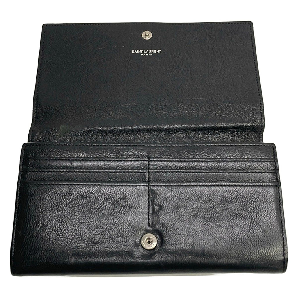 Saint Laurent Paris Wallet Black Studs Star Flap Leather — view 3