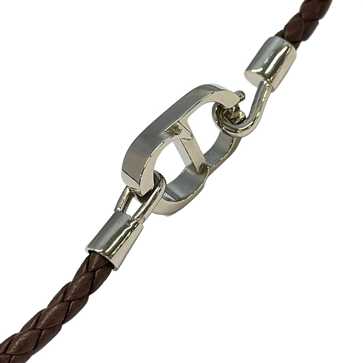Dior Bracelet Leather Dark Brown CD Motif Braid — view 5