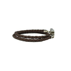 Dior Bracelet Leather Dark Brown CD Motif Braid — view 2