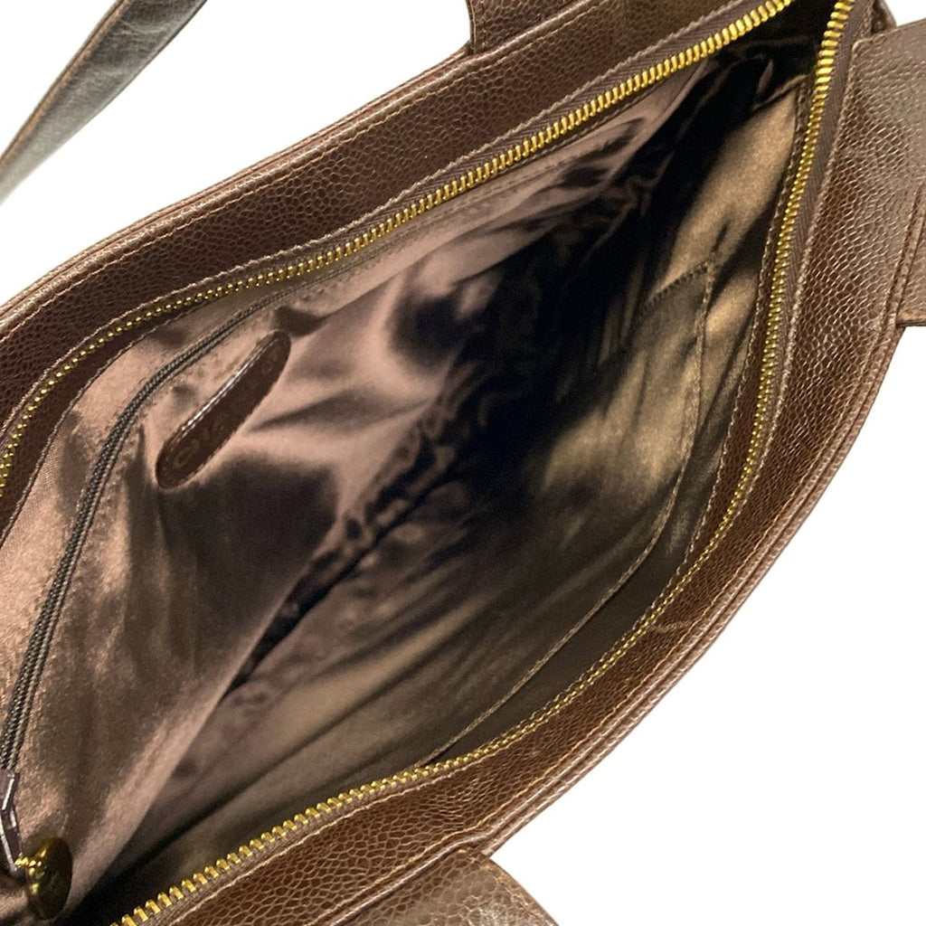 Chanel Shoulder Bag Dark Brown — view 7