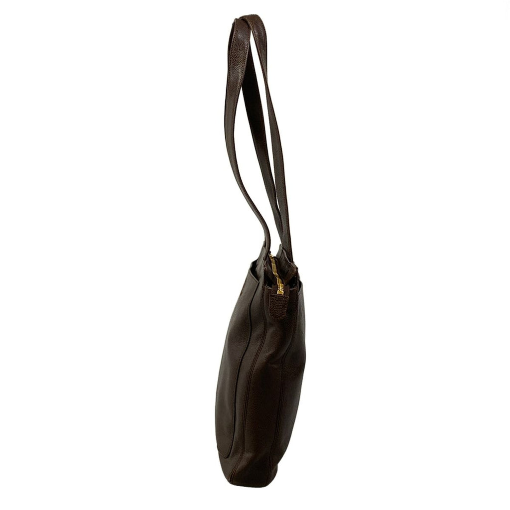 Chanel Shoulder Bag Dark Brown — view 4