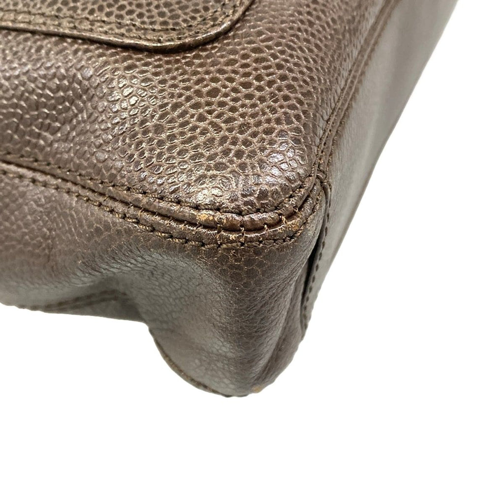 Chanel Shoulder Bag Dark Brown — view 6