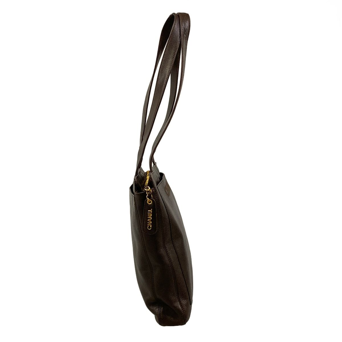 Chanel Shoulder Bag Dark Brown — view 2