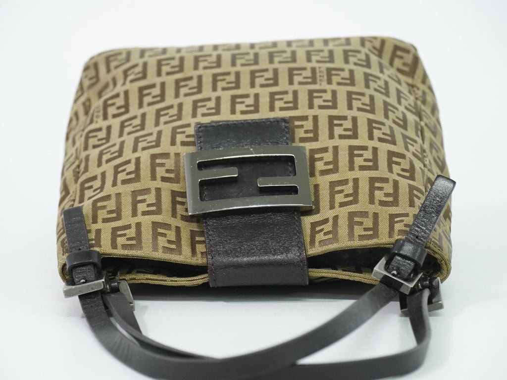 Fendi Zucchi Handbag Canvas Beige Zucchino Bag Second — view 5