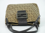 Fendi Zucchi Handbag Canvas Beige Zucchino Bag Second — view 5