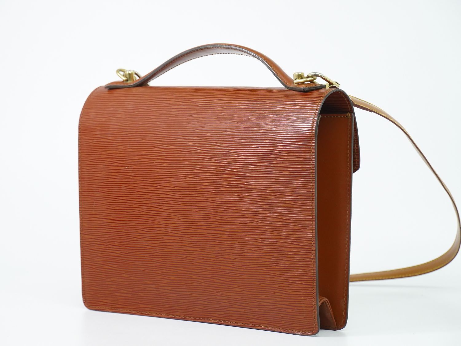 Louis Vuitton LV Monceau 28 Epi Leather 2-Way Shoulder Bag Brown Second — view 2