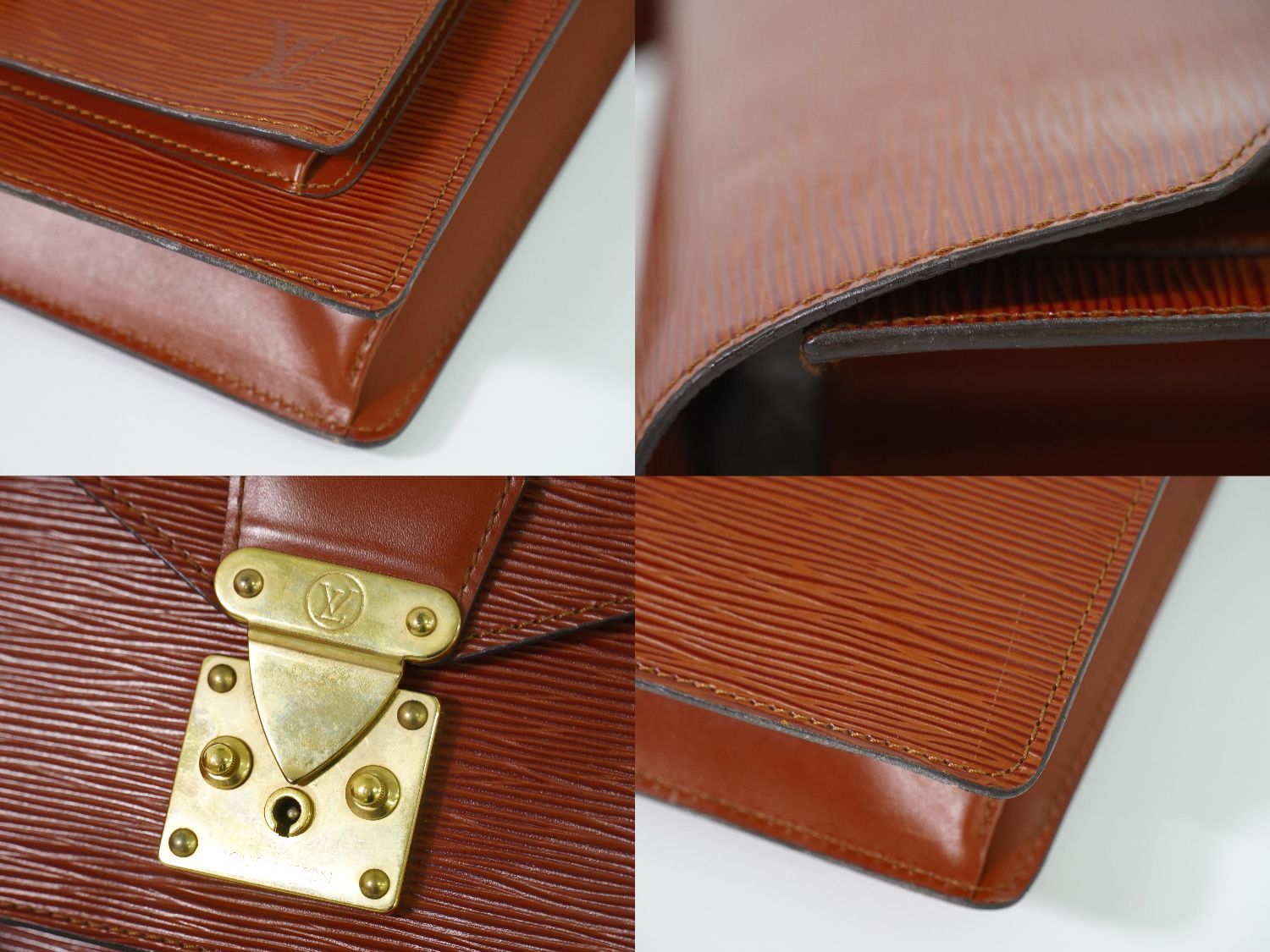 Louis Vuitton LV Monceau 28 Epi Leather 2-Way Shoulder Bag Brown Second — view 7