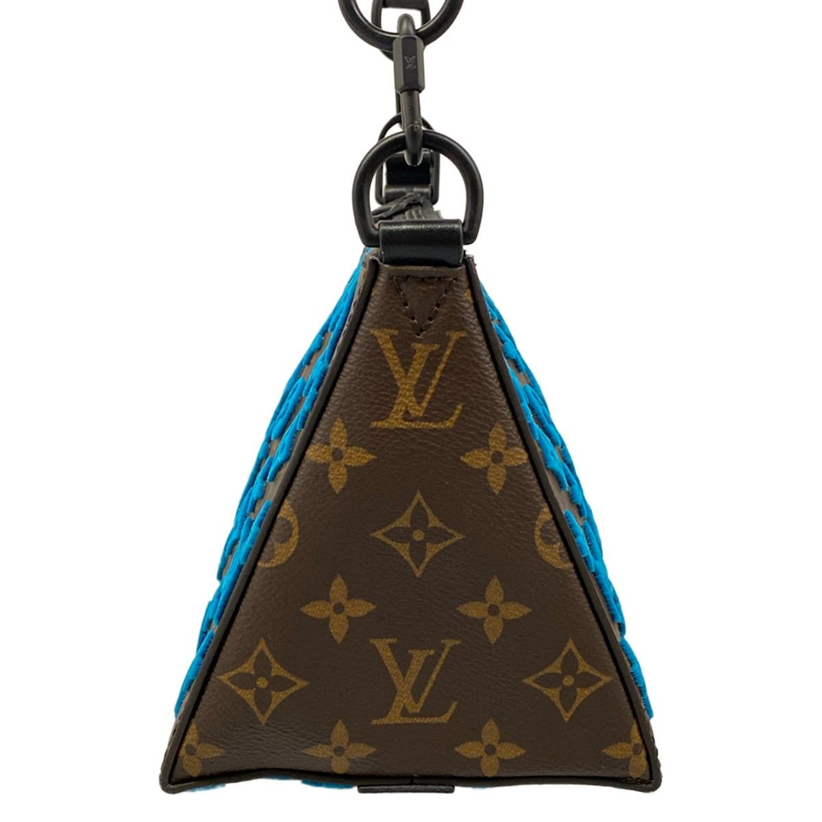 Louis Vuitton Shoulder Bag Monogram Tufting Triangle Messenger Turquoise — view 4