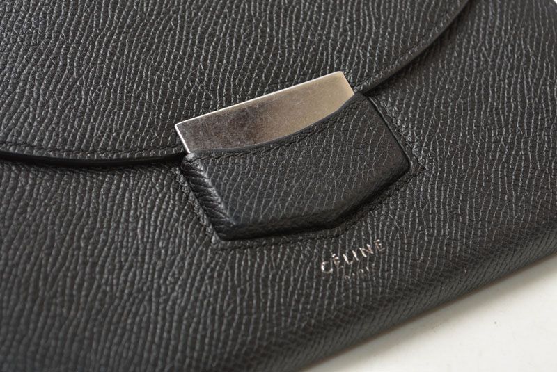 Celine Bi Foldwallet Trotter Flap Multi Black Leather — view 5