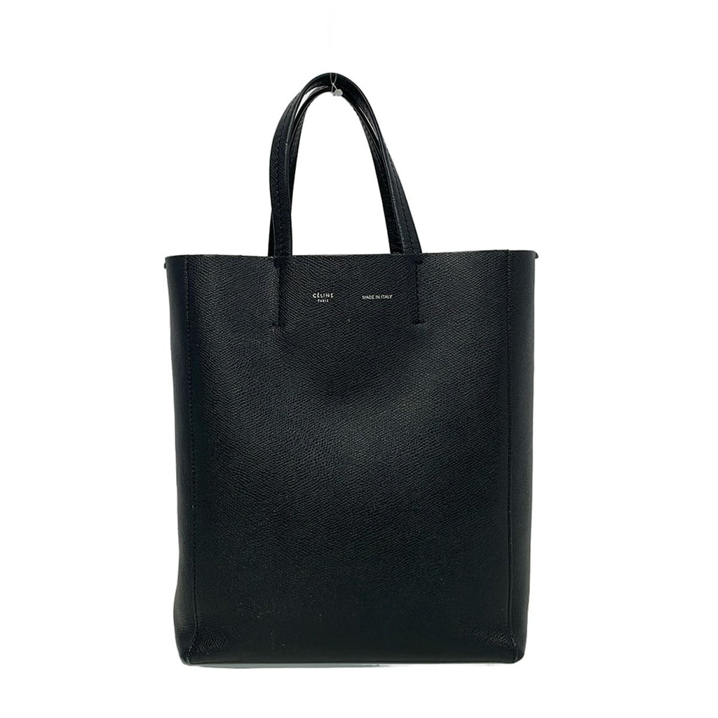 Celine Tote Vertical Cabas Mall Black Leather