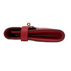 Hermes Wallet Kelly Long Rouge Kazak Silver — view 9