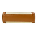 Celine Tote Mini Vertical Cover Ivory Light Brown Black Leather — view 5