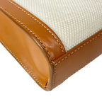 Celine Tote Mini Vertical Cover Ivory Light Brown Black Leather — view 6