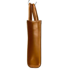Celine Tote Mini Vertical Cover Ivory Light Brown Black Leather — view 4