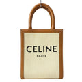 Celine Tote Mini Vertical Cover Ivory Light Brown Black Leather