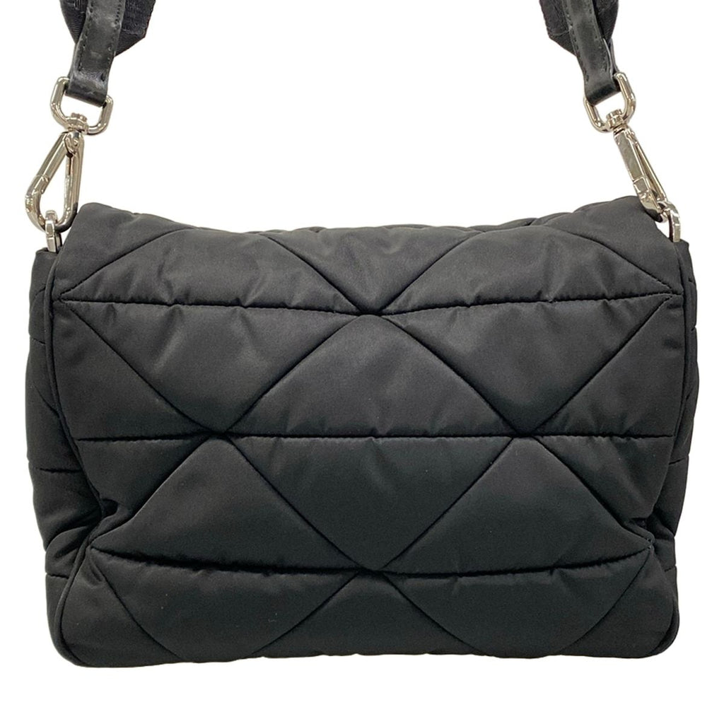 Prada Shoulder Bag Padded Re-Nylon Bag Black Strap Removable — view 3