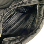 Prada Shoulder Bag Padded Re-Nylon Bag Black Strap Removable — view 7