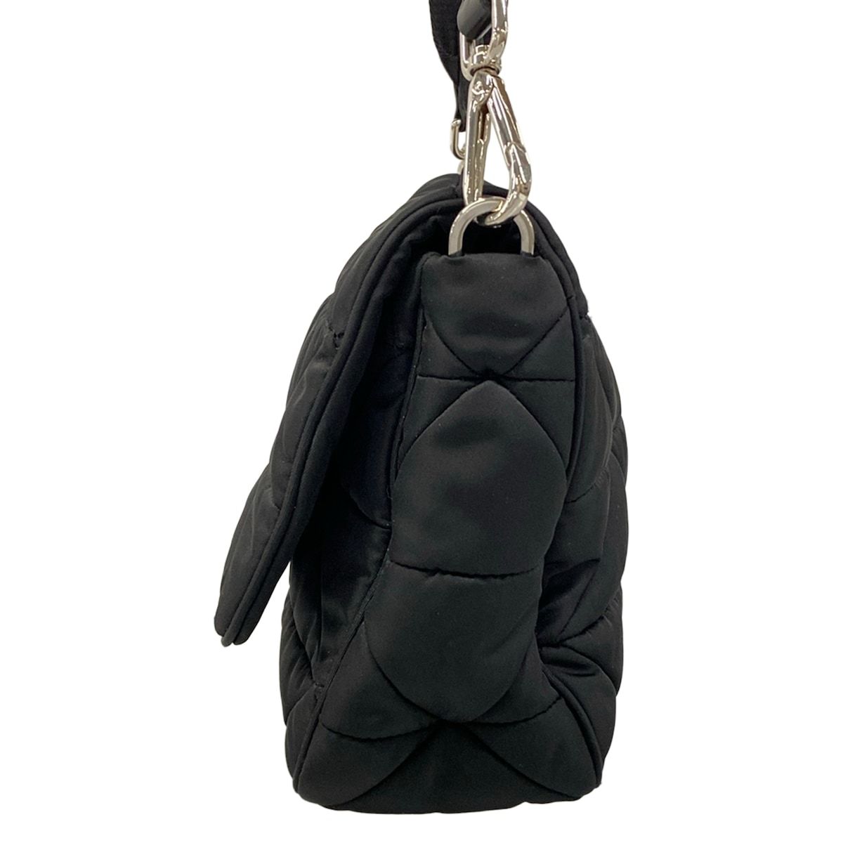 Prada Shoulder Bag Padded Re-Nylon Bag Black Strap Removable — view 4